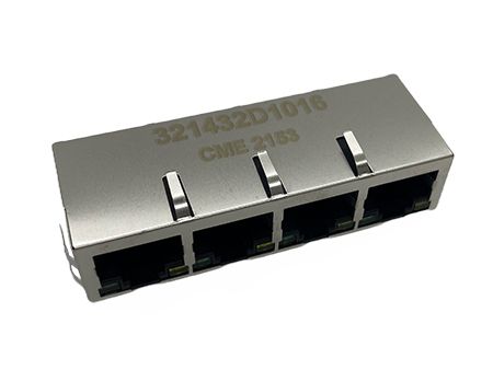 10/100 Base-T 1x4 RJ45 Connector with integrated transformer - 10/100 Base-T 1x4 RJ45 Connector with integrated transformer